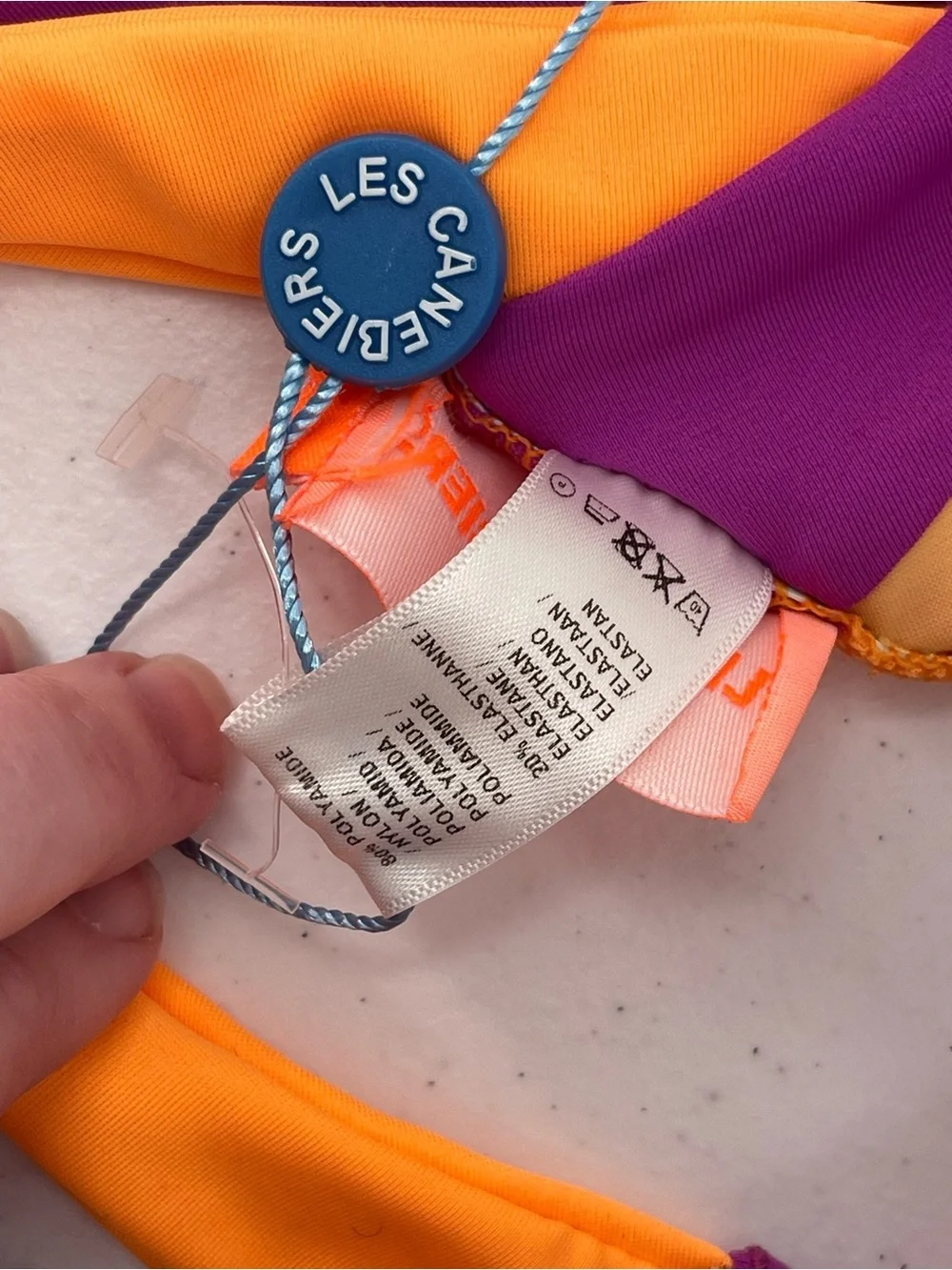 Les Canebiers NWT purple orange 2 piece swimsuit bikini